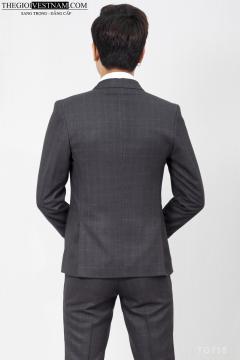 Bộ Suit Caro Chìm Xám Một Nút TGS115